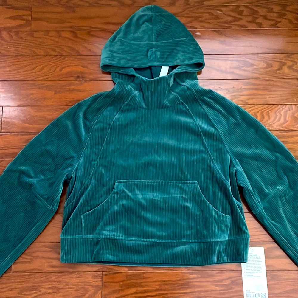 Lululemon Velvet Cord scuba funnel neck  hoodie